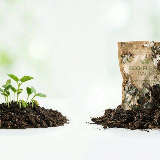Eco-friendly packaging sustainability cycle